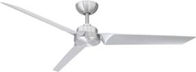 img 4 attached to 62in Brushed Aluminum Roboto Smart Ceiling Fan for Indoor and Outdoor use with Remote Control