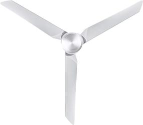 img 1 attached to 62in Brushed Aluminum Roboto Smart Ceiling Fan for Indoor and Outdoor use with Remote Control