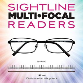 img 2 attached to 👓 Sightline 6008 Multifocus Progressive Reading Glasses for Men/Unisex: Anti-Reflective Coating, Classic Shape - Enhance Your Vision with Style