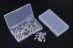 img 1 attached to High Transparency Visible Plastic Box Set - Organize Small Parts, Cotton Swabs, Ornaments (8 Pcs)