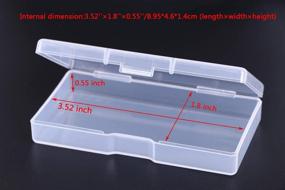 img 3 attached to High Transparency Visible Plastic Box Set - Organize Small Parts, Cotton Swabs, Ornaments (8 Pcs)