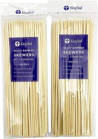 img 4 attached to KingSeal Renewable Bamboo Skewers Diameter Kitchen & Dining for Kitchen Utensils & Gadgets