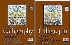 img 2 attached to 📒 Strathmore 400 Series Calligraphy Pad - Tape Bound, 8 1/2 x 11 Inches, 50 Sheets per Pad (2 Pads, ST405-11)