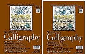 img 3 attached to 📒 Strathmore 400 Series Calligraphy Pad - Tape Bound, 8 1/2 x 11 Inches, 50 Sheets per Pad (2 Pads, ST405-11)