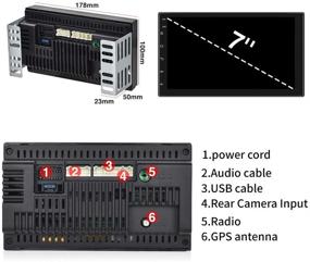 img 3 attached to 🚗 Автомагнитола UNITOPSCI Android с двойным Din и навигацией GPS, Bluetooth 7 дюймов сенсорный экран, WiFi, FM-радио, функция Mirror Link для Android/iOS, управление кнопками на руле, два USB-порта + включена камера заднего вида.