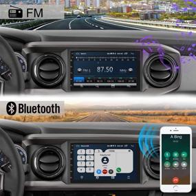 img 1 attached to 🚗 Автомагнитола UNITOPSCI Android с двойным Din и навигацией GPS, Bluetooth 7 дюймов сенсорный экран, WiFi, FM-радио, функция Mirror Link для Android/iOS, управление кнопками на руле, два USB-порта + включена камера заднего вида.