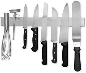 img 1 attached to 16 Inch Stainless Steel Magnetic Knife Bar - Versatile Knife Holder, Rack, Strip, Utensil and Tool Organizer for Modern Innovations in the Kitchen