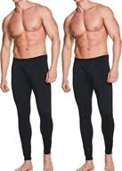 🔥 athlio 2 pack men's thermal underwear pants, insulated long johns leggings, winter base layer bottoms for extra warmth logo