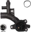 beneges engine coolant thermostat housing assembly water pump outlet compatible with 1 logo