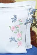 🐦 jack dempsey needle art 160031 perle edge pillowcase - birds design, white, 20x30 logo