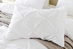 img 3 attached to 🛏️ Kotton Culture Set of 2 Pillow Shams: Pinch Pleated, 100% Egyptian Cotton, 600 Thread Count, Super Soft Hotel Class Bedding - King/Cal King Size, White