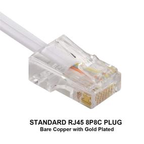 img 2 attached to 2-портовый преобразователь RJ45 в RJ11 - адаптер для подключения телефона к Ethernet, мужской 8P8C к женскому 6P4C, белый.