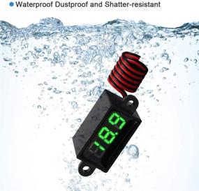 img 3 attached to ⚡️ Mini Digital DC Voltmeter: Waterproof, Dustproof, Drop Resistant Tester - 3 Colours (Red, Green, Yellow)