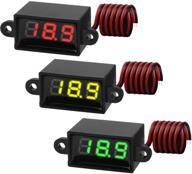 ⚡️ mini digital dc voltmeter: waterproof, dustproof, drop resistant tester - 3 colours (red, green, yellow) logo