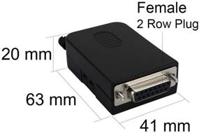 img 2 attached to 💻 Twinkle Bay D-SUB DB15 Female 15 Pin Jack Port Breakout Board Connector with Terminal, 2 Row Plug and Protective Case