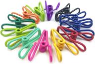 aunly pack of 24 chip clips – 2 inch pvc coated bag clips for sealing food bags, holding papers, versatile clothes pins for laundry, attractive multicolor clothesline clip for indoor and outdoor use logo