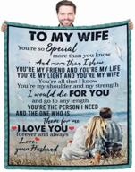 blanket anniversary birthday husband ultra soft logo