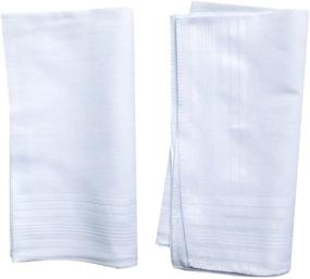 img 1 attached to Bonjour Collection: Fashionable Mr. & Mrs. Solid Cotton Handkerchiefs