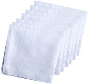 img 4 attached to Bonjour Collection: Fashionable Mr. & Mrs. Solid Cotton Handkerchiefs