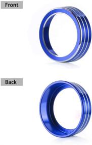 img 3 attached to 🔵 Anodized Aluminum AC Switch Temperature Climate Control Rings for 2016-2021 Honda Civic, Blue - Thenice 10th Gen Air Condition Knob Cover Trims