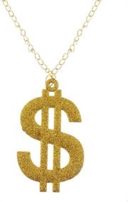 img 1 attached to Glamorous 3pcs Golden Dollar Sign Money Pendant Necklace Glasses Ring Set for Men - Ideal Pimp Gangster Rapper Fancy Costume Prop