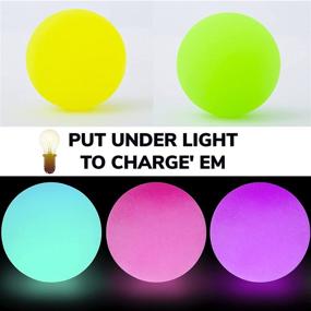 img 2 attached to Entervending Glow in the Dark Bouncy Balls - Bulk Pack of 100 Small Rubber Balls for Vending Machines and Kids Parties - 25mm Mini Bouncing Balls