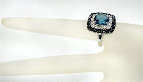 img 3 attached to RB Gems Sterling Rhodium Plated 💎 London Blue Topaz Jewelry for Boys' Rings