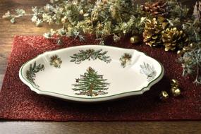 img 2 attached to 🎄 Набор для ужина Spode Christmas Square Scalloped: праздничная элегантность для идеального праздничного ужина