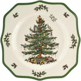 img 3 attached to 🎄 Набор для ужина Spode Christmas Square Scalloped: праздничная элегантность для идеального праздничного ужина