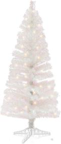 img 4 attached to 🎄 Colorful White 4FT Pre-Lit Artificial Christmas Tree - Perfect for Home Party, Wedding, Holiday Decor