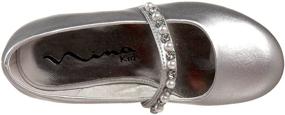 img 1 attached to Nina Nataly Ballet Flat in Silver Soft Nappa for Toddler/Little Kid, Size 9 M US