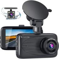 📷 milerong fhd dash camera for cars front and rear with wide angle, night vision, g-sensor, loop recording, parking monitor, motion detection - 3" dash cam logo