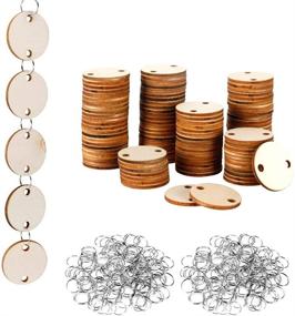img 3 attached to 🔖 Joy-Leo 100-Piece Round Wood Discs Circle Tags [1.2 Inch / Natural Look] - Crafting Kit with Jump Rings for Family Birthdays, Anniversaries, and Celebration Reminder Calendar Sign
