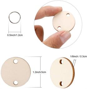 img 2 attached to 🔖 Joy-Leo 100-Piece Round Wood Discs Circle Tags [1.2 Inch / Natural Look] - Crafting Kit with Jump Rings for Family Birthdays, Anniversaries, and Celebration Reminder Calendar Sign