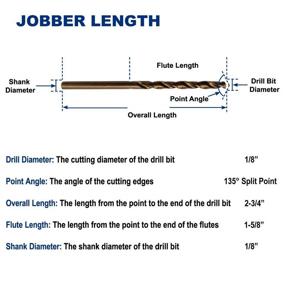 img 2 attached to 8 Inch Cobalt Jobber Length Stainless