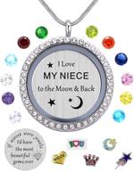 🎁 top gift ideas: living memory locket necklace pendant for aunt and niece - includes charm & birthstone - ideal for women, girls, and teen girls logo