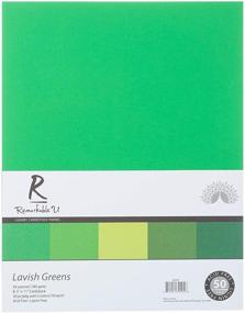 img 1 attached to 📔 Lavish Greens Premium Colored Cardstock Paper: 50 Sheets, 8.5"x11", 65lb Smooth Texture, Ideal for Crafts and Scrapbooking"