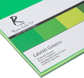 img 2 attached to 📔 Lavish Greens Premium Colored Cardstock Paper: 50 Sheets, 8.5"x11", 65lb Smooth Texture, Ideal for Crafts and Scrapbooking"