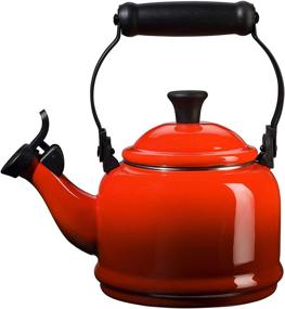 img 1 attached to 🍵 Чайник Le Creuset с эмалевым покрытием на стали Cerise Деми и комплект керамической посуды - 1,25 квт. Чайник и 2 кружки (14 унции) - QS9403-67, 3