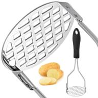 🥔 stainless steel mash potato masher: sturdy construction for easy usage | kitchen tool for mashed potatoes, avocado, and beans logo