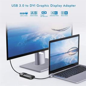 img 2 attached to 🖥️ USB 3.0 to DVI/VGA Adapter for Multiple Monitors up to 2048x1152 - WAVLINK USB Graphics Adapter | Windows 10, 8.1, 7, XP, Vista, MAC OS 10.2 or Above Supported