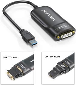 img 3 attached to 🖥️ USB 3.0 to DVI/VGA Adapter for Multiple Monitors up to 2048x1152 - WAVLINK USB Graphics Adapter | Windows 10, 8.1, 7, XP, Vista, MAC OS 10.2 or Above Supported