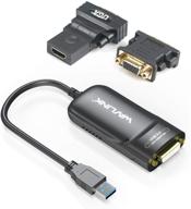 🖥️ usb 3.0 to dvi/vga adapter for multiple monitors up to 2048x1152 - wavlink usb graphics adapter | windows 10, 8.1, 7, xp, vista, mac os 10.2 or above supported logo