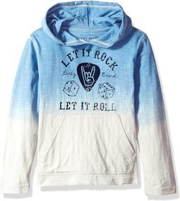 img 1 attached to Lucky Brand Sleeve Pullover Greyheather Boys' Clothing via Fashion Hoodies & Sweatshirts
