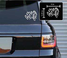 img 2 attached to 🚗 Printbeat Mom Life Heart Vinyl Decals: Trendy Bumper Stickers for Cars, Vans, Trucks, and Laptops in White (5.25" x 6")