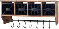 🧺 lakuku wall mounted coat rack shelf with adjustable hooks and 4 baskets for organization in entrance, bathroom, living room, and kitchen logo