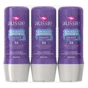 img 4 attached to 🧴 Aussie 3 Minute Miracle Moist Deep Conditioning Treatment - Pack of 3, 8 fl. oz. - Ultimate Detangler & Deep Conditioner