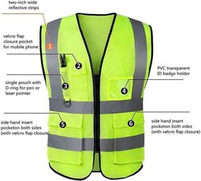 img 2 attached to Reflective Safety Pockets Women Visibility Security Occupational Health & Safety Products