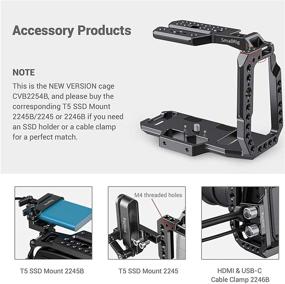 img 2 attached to 📷 SmallRig BMPCC 4K/6K Half Cage: Enhanced Compatibility with Anti-Twist Mechanism and Built-in NATO Rails (CVB2254B)