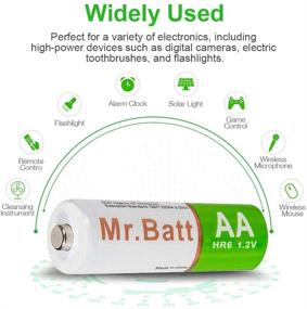 img 1 attached to Mr Batt Rechargeable Batteries Pre Charged 1600MA